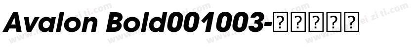 Avalon Bold001003字体转换